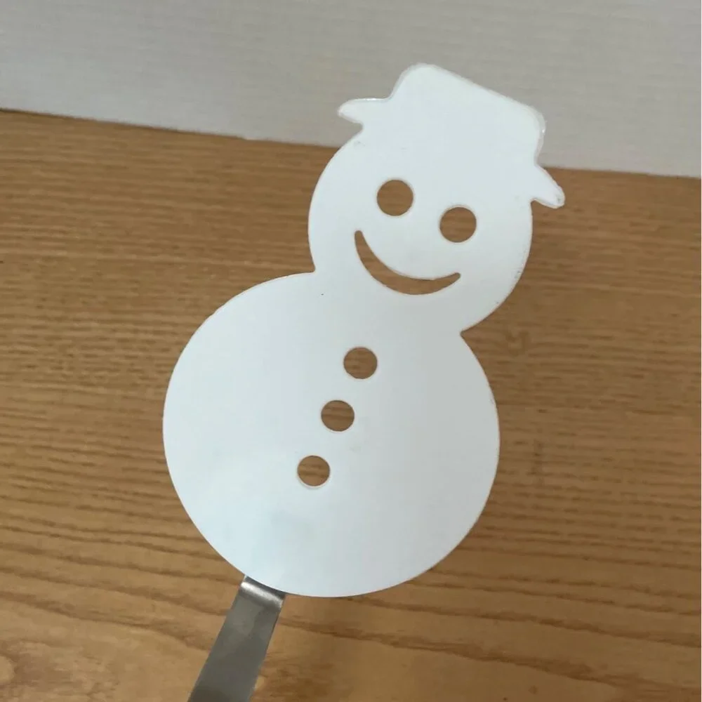 Snowman and Christmas Tree Spatula Turner Flipper Set By Krumbs Kitchen Holiday